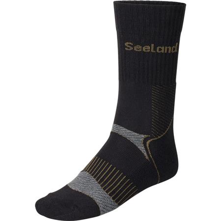 Herrestrømper Seeland Field Coolmax 2 Pack - Sort/Mørkegrå