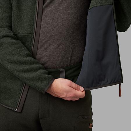 HERRESWEATER HARKILA METSO FULL ZIP - PILGRØN