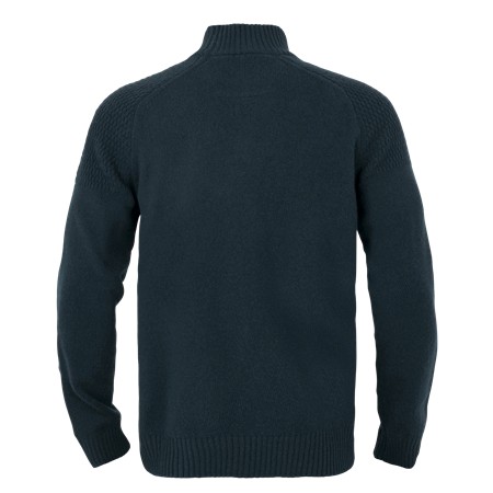 HERRETRØJE HARKILA VINCENT MERINO HALF ZIP - MØRK MARINEBLÅ