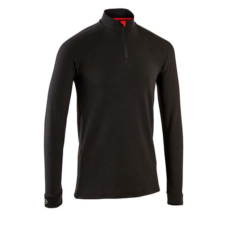 Herreundertøj Damart Tee Shirt Thermolactyl Comfort 4 Col Zippé - Sort