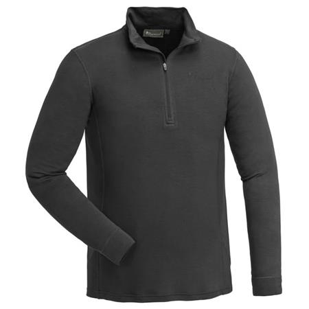 Herreundertøj Pinewood Abisko Merino Base L Half Zip Undertrøje - Sort