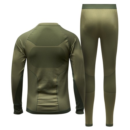 HERREUNDERTØJ PINEWOOD SEAMLESS FUNCTION BASE LAYER SET - OLIVENGRØN