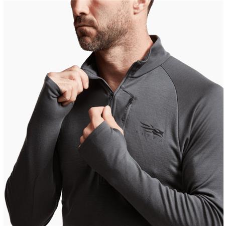 HERREUNDERTØJ SITKA CORE MERINO 220 HALF-ZIP MAILLOT - BLYFARVET