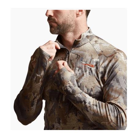 HERREUNDERTØJ SITKA CORE MERINO 220 HALF-ZIP MAILLOT - OPTIFADE TIMBER
