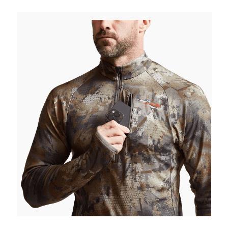 HERREUNDERTØJ SITKA CORE MERINO 220 HALF-ZIP MAILLOT - OPTIFADE TIMBER