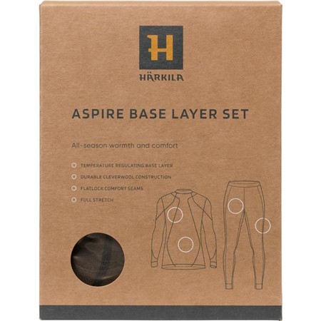 HERREUNDERTØJSSÆT HARKILA ASPIRE BASE LAYER SET - SKYGGEBRUN