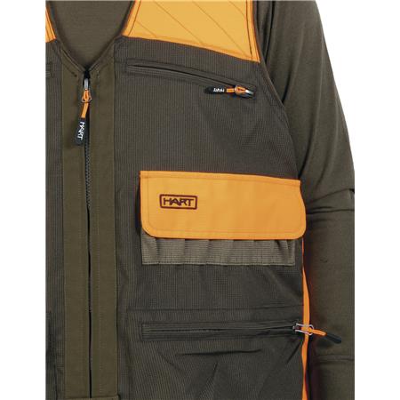 HERREVEST HART ARMOTION CLASS-V - SIGNALORANGE / MØRK OLIVEN