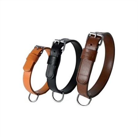 Honden Halsband Leer Dubbele Dikte