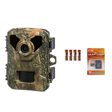 Hunting Camera Pack Numaxes Pie1075 + 4 Piles Aa + Carte Mémoire 32Gb