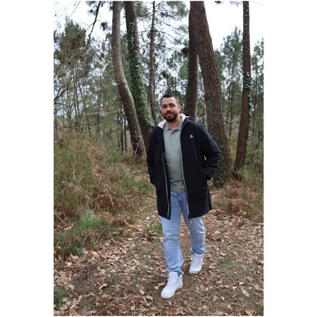 IMPERMEABILE UOMO LE PAIRON BÉCASSIER SHERPA - BLU MARINO