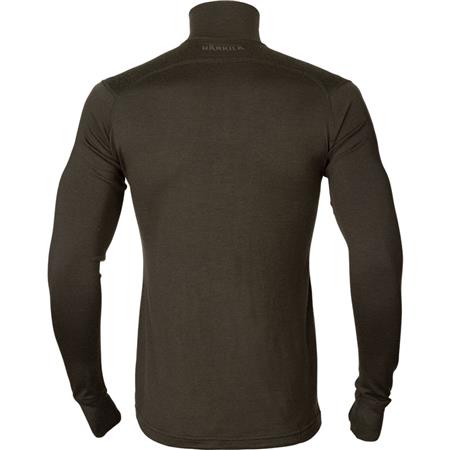 INTIMO UOMO HARKILA BASE ALL SEASON HALF ZIP T-SHIRT COLLO ALTO - MARRÓN - MARRONE