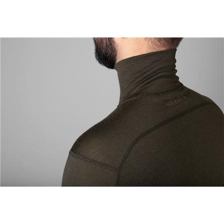 INTIMO UOMO HARKILA BASE ALL SEASON HALF ZIP T-SHIRT COLLO ALTO - MARRÓN - MARRONE