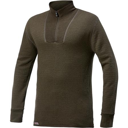 Jersey Unisex Woolpower Zip Turtleneck 200 - Vert