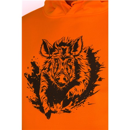 JUNIOR-SWEAT TREELAND MET CAPUCHON - ORANJE