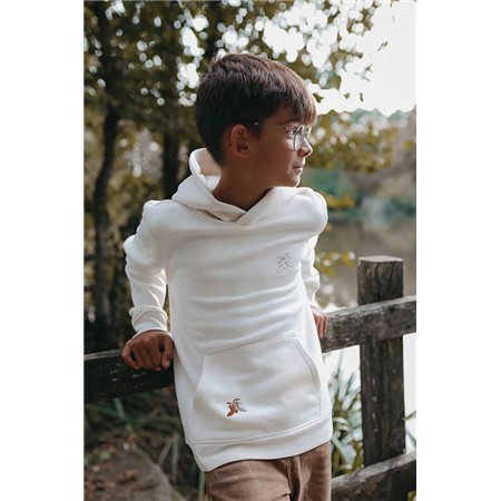 Junior-Sweatshirt Le Pairon Bécassier Med Hætte - Hvid
