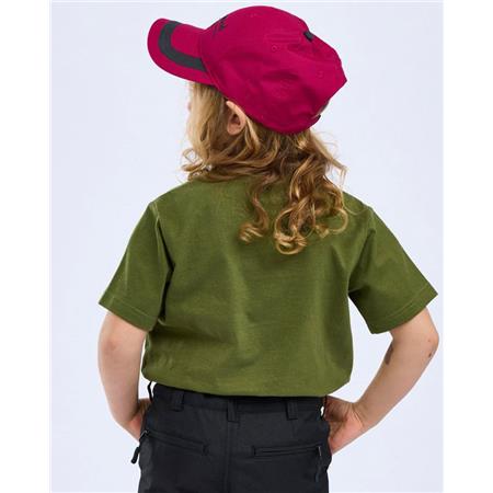 JUNIOR T-SHIRT MED KORTE ÆRMER PINEWOOD OUTDOOR LIFE K - PINJEGRØN