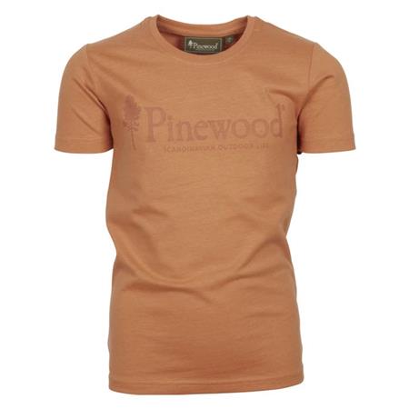 Junior T-Shirt Med Korte Ærmer Pinewood Outdoor Life Kid - Terracotta