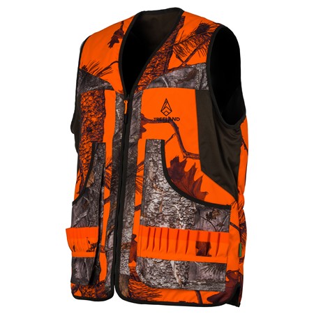 Juniorgilet Treeland Omkeerbaar - Camo Oranje/Groen