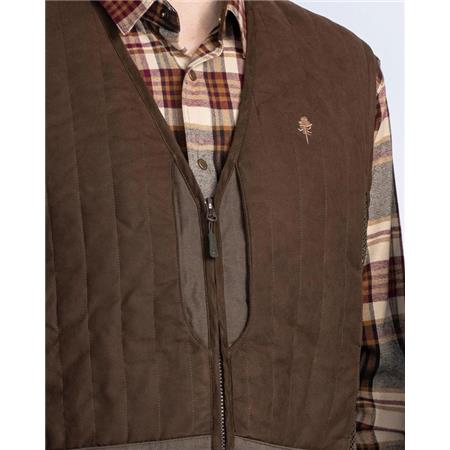 KAMIZELKA MĘSKA PINEWOOD SHOOTING - ZAMSZ BRĄZOWY