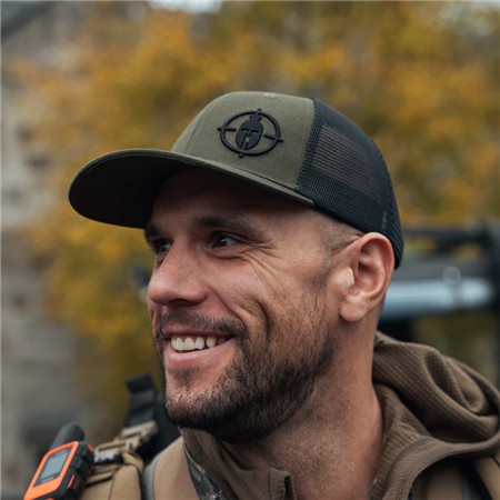 Kasket Spartan Trucker Cap Logo - Mos/Sort