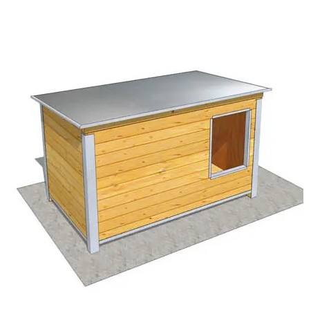 KENNEL DIFAC GEISOLEERD COMFORT SCHUIN DAK