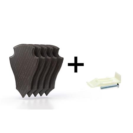 Kit Scudetti Per Capriolo Eurohunt Chêne 2 Avec Clips En Plastique - Pacchetto Di 5