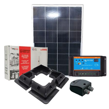 KIT SOLAIRE COMPLET EVERSOL 100W 12V BATEAU CAMPING CAR