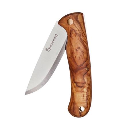 KNIFE BROWNING POCKET PLIANT OLIVEWOOD