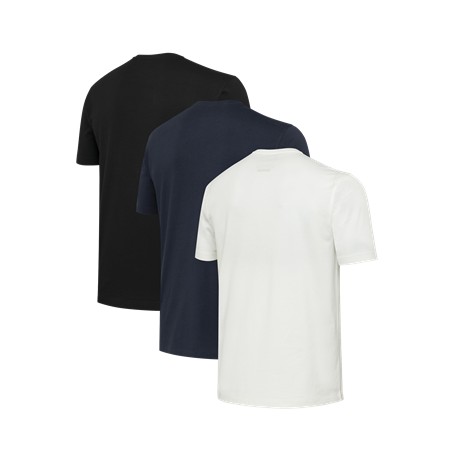 KORTÆRMET HERRE-T-SHIRT BERETTA SET OF 3 CORPORATE TS - BLÅ/SORT/HVID - PAKKE MED 3