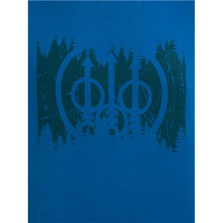 KORTÆRMET HERRE-T-SHIRT BERETTA TRIDENT - BLÅ TUSMØRKE