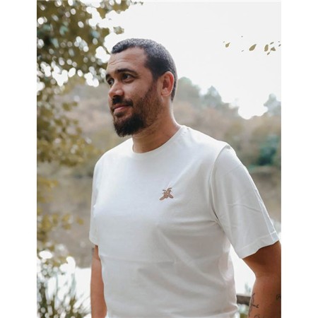 Kortærmet Herre T-Shirt Le Pairon Bécassier - Elfenben