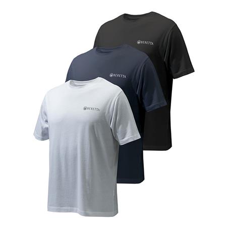 Kortærmet T-Shirt Til Herre Beretta Corporate - Blå/Sort/Hvid - Pakke Med 3