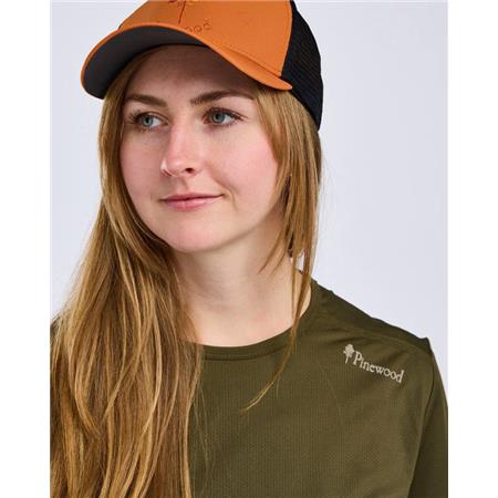 KORTÆRMET T-SHIRT TIL KVINDER PINEWOOD FUNCTION - MOSGRØN