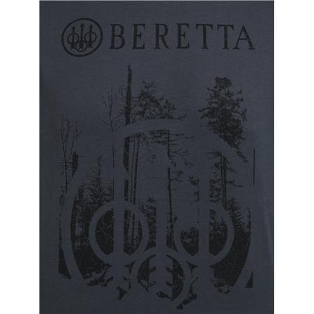 KORTÆRMET T-SHIRT TIL MÆND BERETTA OUTLINE - EBENHOLT