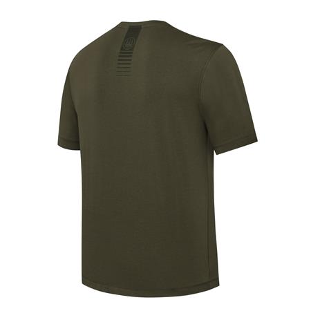KORTÆRMET T-SHIRT TIL MÆND BERETTA OUTLINE - MØRK OLIVEN