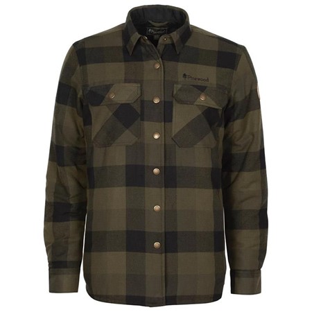 Koszula Damska Z Długimi Rękawami Pinewood Canada Classic 2.0 W - Zielony/Czarny