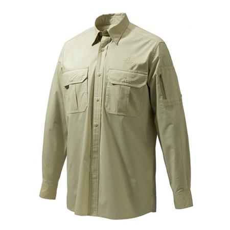 Koszula Męska Z Długim Rękawem Beretta Mortirolo Shirt Long Sleeves - Beżowy