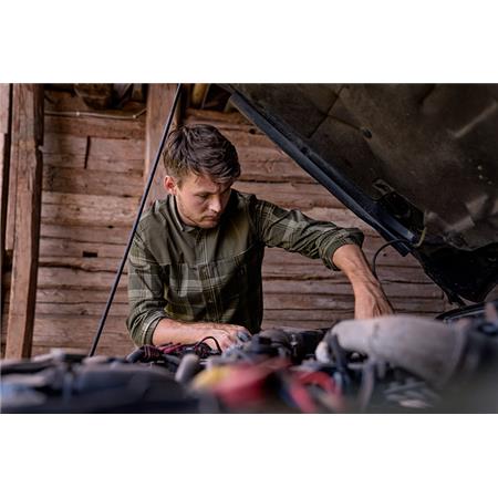 KOSZULA MĘSKA Z DŁUGIM RĘKAWEM HARKILA ANKER - ZIELONY