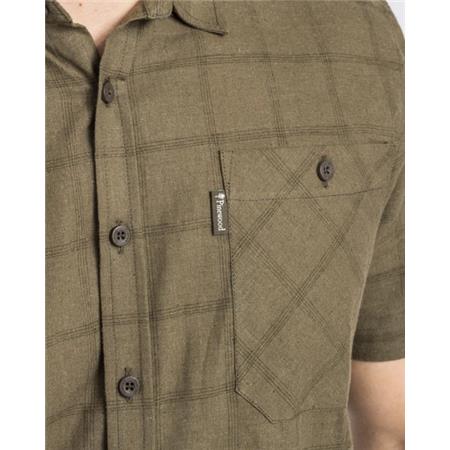 KOSZULA MĘSKA Z KRÓTKIM RĘKAWEM PINEWOOD VÄRNAMO HEMP - ZIELONY