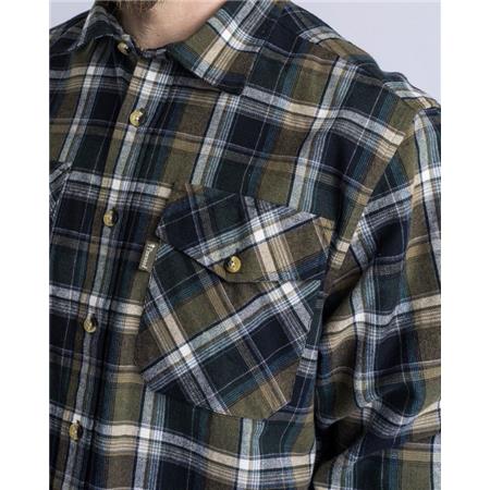 KOSZULE MĘSKIE Z DŁUGIM RĘKAWEM PINEWOOD HÄRJEDALEN - ZIELONY/GRANATOWY