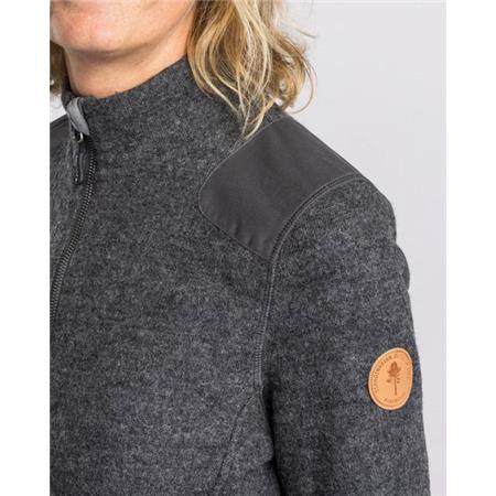 KURTKA DAMSKA PINEWOOD LAPPLAND WOOL FULL ZIP W - SZARY
