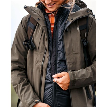 KURTKA DAMSKA PINEWOOD WOOL INSULATED MIDLAYER - CZARNY