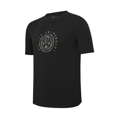 Kurzärmeliges Herren-T-Shirt Beretta Limitierte Edition 500 Jahre Big Camo Logo - Schwarz