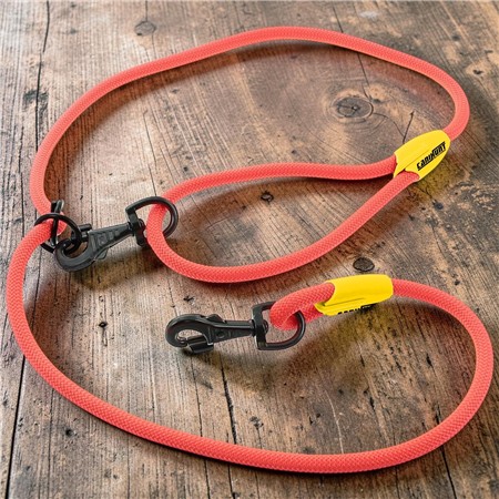 LAISSE CANIHUNT CORDE RONDE NYLON MULTIFONCTION - ORANGE