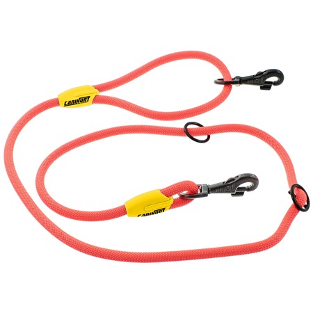 Laisse Canihunt Corde Ronde Nylon Multifonction - Orange