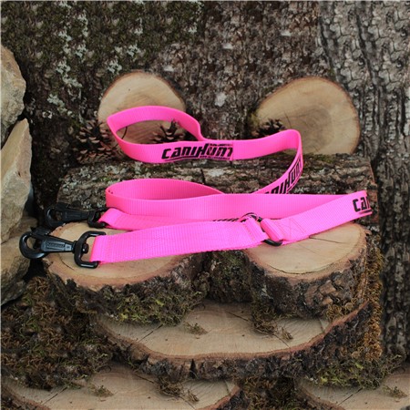 LAISSE CANIHUNT COUPLEUR PLATE AVEC COUPLEUR INTÉGRÉ 30 CM HUNTER SÉRIE ROSE 2026