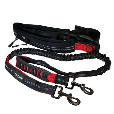 LAISSE CHIEN TRACKER POUR RUNNING AVEC SAC CEINTURE