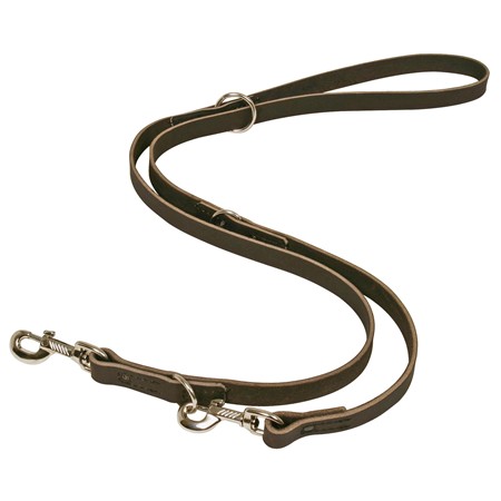 Laisse Multipostions Difac Pro Cuir Chrome