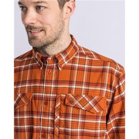 LANGÆRMEDE HERRESKJORTER PINEWOOD ABISKO HIKING FLANNEL - BRÆNDT ORANGE