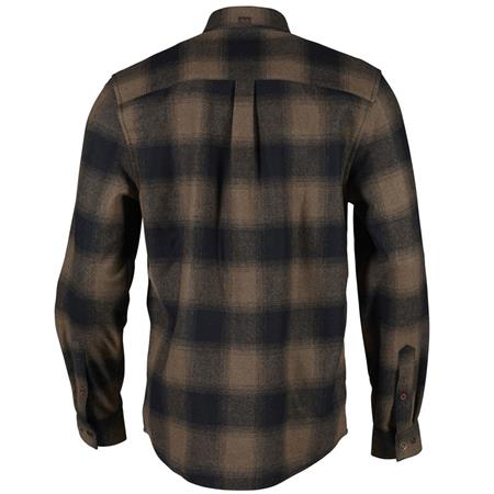 LANGÆRMEDE HERRESKJORTER SWEDTEAM LYNX WOOL - MØRK SAND